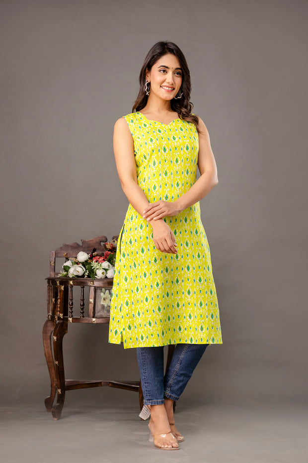 Ikkat Printed Kurta for Women