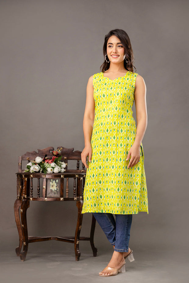 Ikkat Printed Kurta for Women