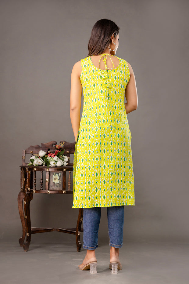 Ikkat Printed Kurta for Women