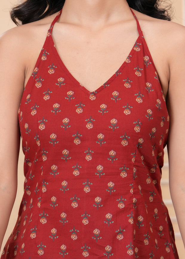 Women Maroon Printed Top