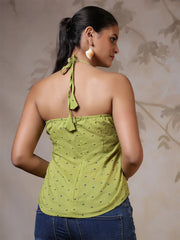 Women Green Printed Top