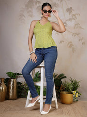 Women Green Printed Top