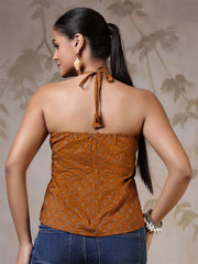 Women Mustard Printed Top