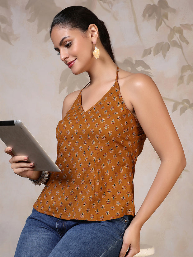 Women Mustard Printed Top