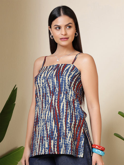 Women Multicolore Printed Straight Tunic