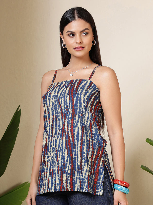 Women Multicolore Printed Straight Tunic