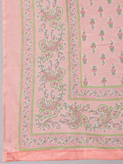 Women Pink Ethnic Printed Kurta With Palazzo And Dupatta