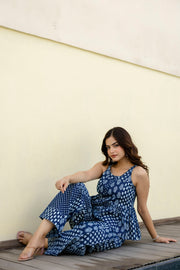 Women Navy Blue Printed Co-Ord set