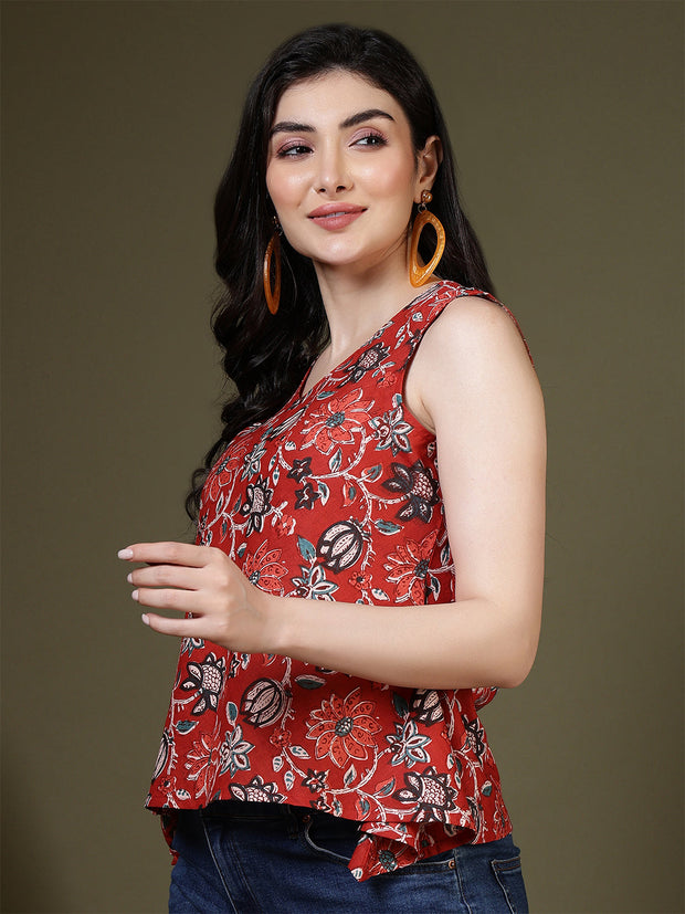 Floral Printed Peplum Tunic
