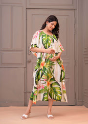 Multicolour Printed Kaftaan Maternity Dress for Women