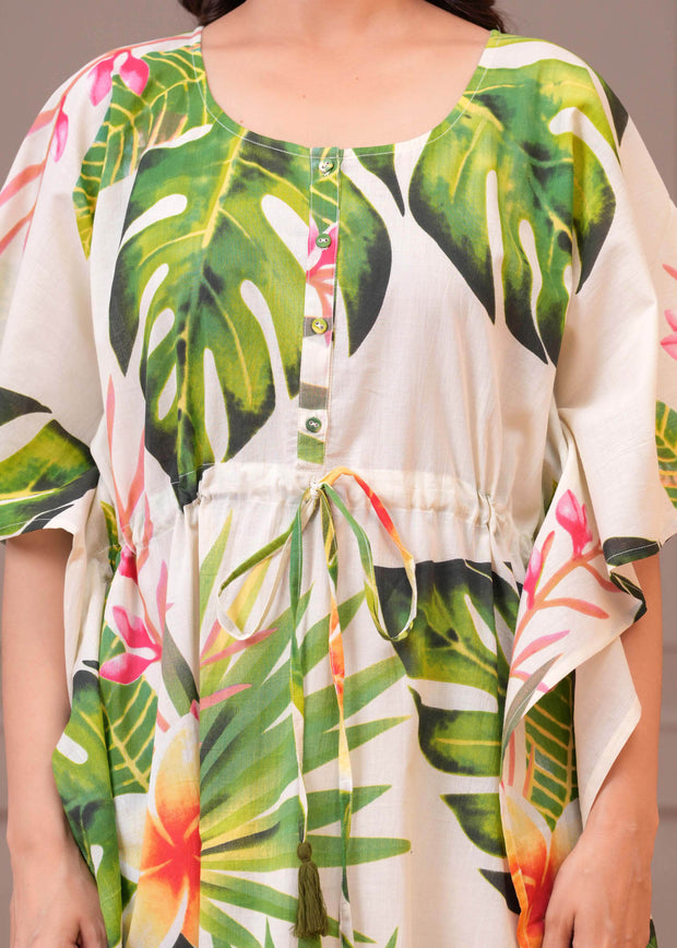 Multicolour Printed Kaftaan Maternity Dress for Women