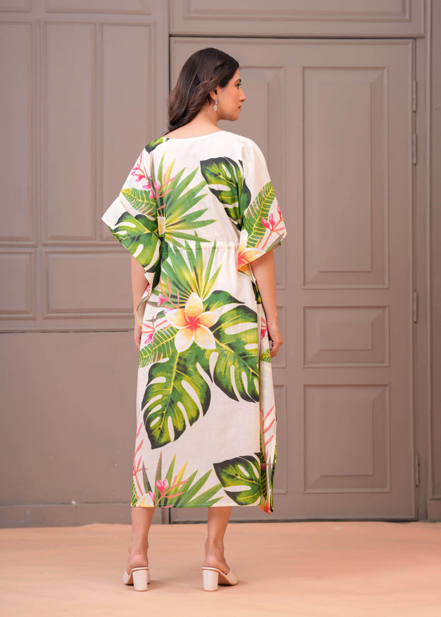 Multicolour Printed Kaftaan Maternity Dress for Women
