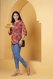 Floral Printed Straight Tunic for Women