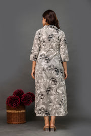 Grey Printed Dress fro Women