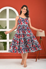 Multicolor Printed Dress for Women