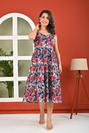 Multicolor Printed Dress for Women