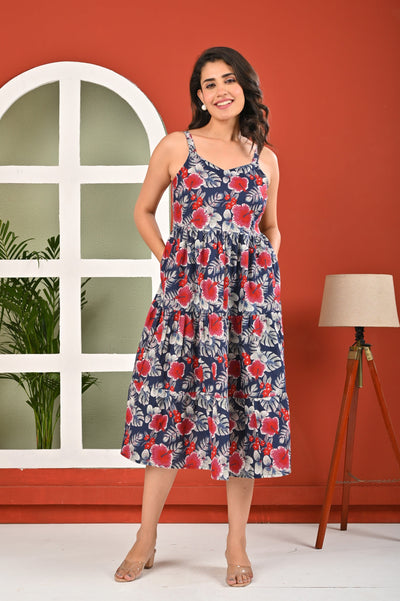 Multicolor Printed Dress for Women