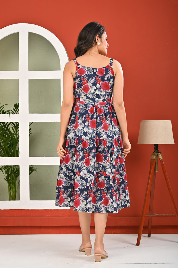 Multicolor Printed Dress for Women