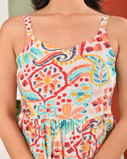 Multicolor Printed Dress for Women