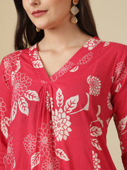 Pink Printed Co-Ord Set for Women
