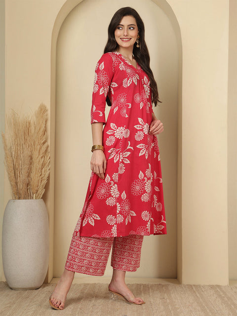 Pink Printed Co-Ord Set for Women