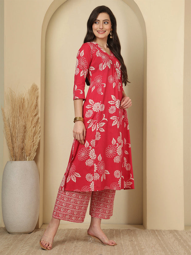 Pink Printed Co-Ord Set for Women