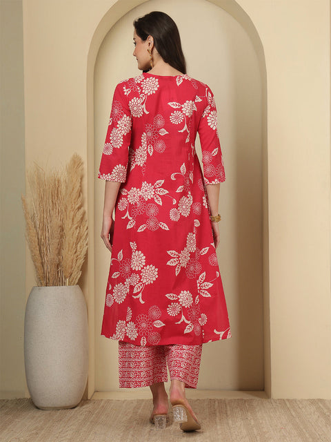 Pink Printed Co-Ord Set for Women