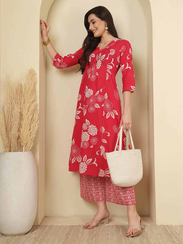 Pink Printed Co-Ord Set for Women