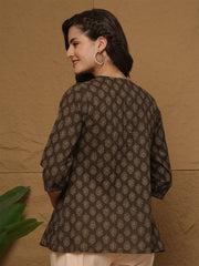 Brown Printed Top for Women