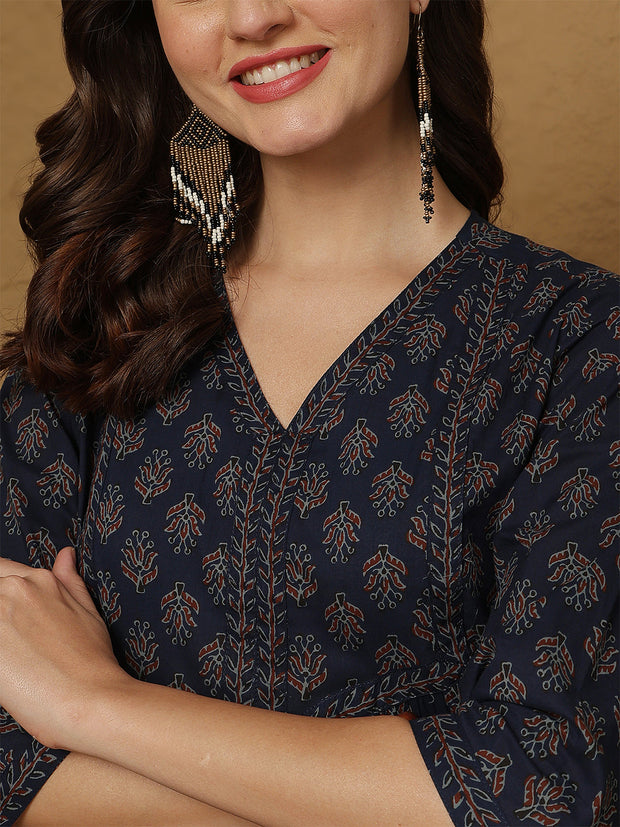 Blue Printed Top for Women