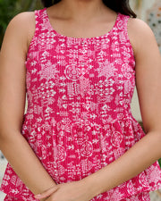 Pink Printed Co-Ord Set for Women