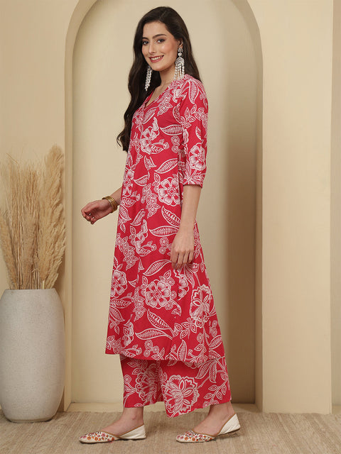 Pink Printed Co-Ord Set for Women