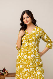 Yellow Printed Co-Ord Set for Women