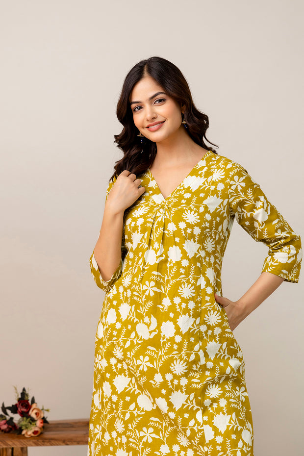Yellow Printed Co-Ord Set for Women