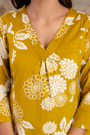 Yellow Printed Co-Ord Set for Women