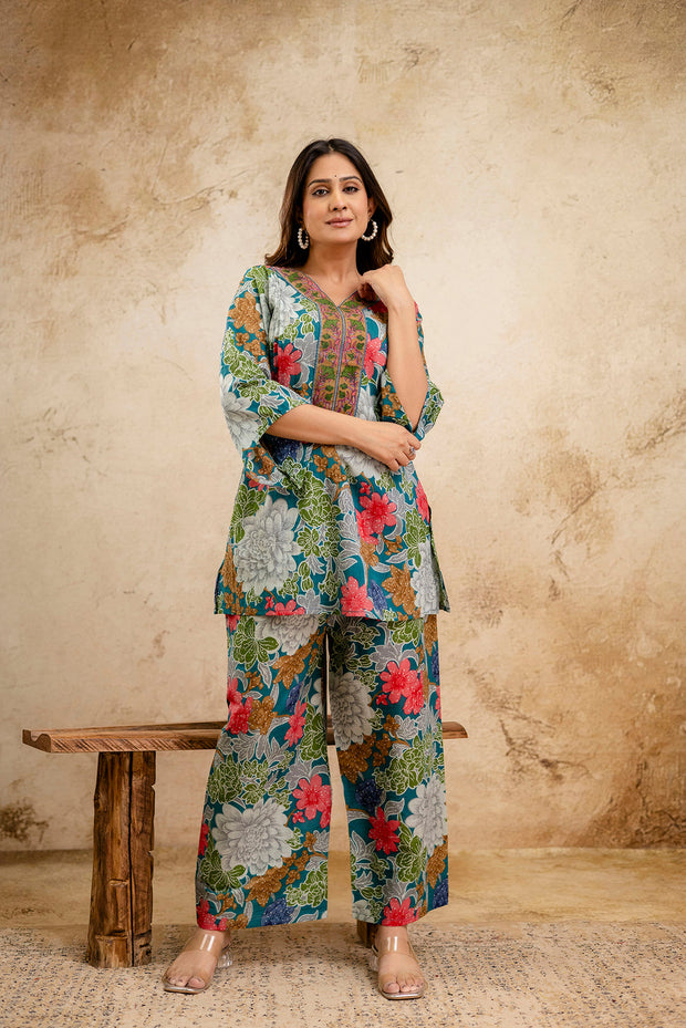 Multicolor Printed Co-Ord set for Women