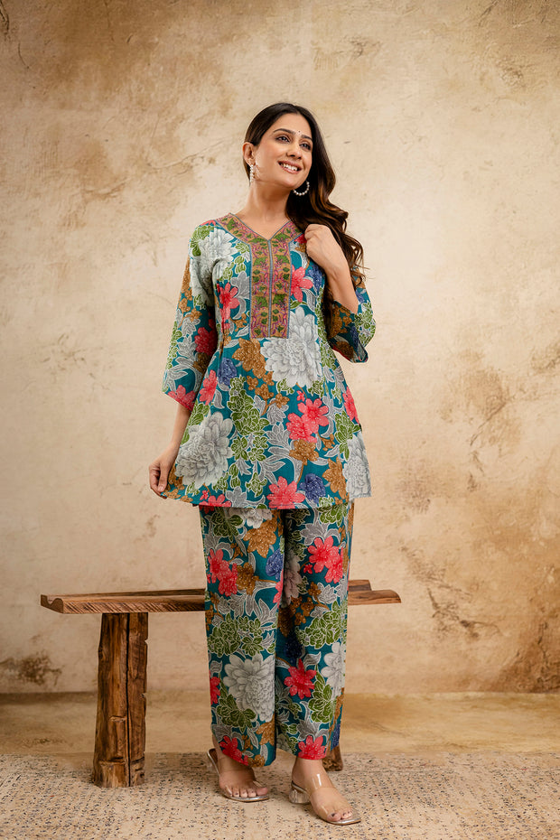 Multicolor Printed Co-Ord set for Women