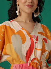 Multicolor Printed Dress for Women