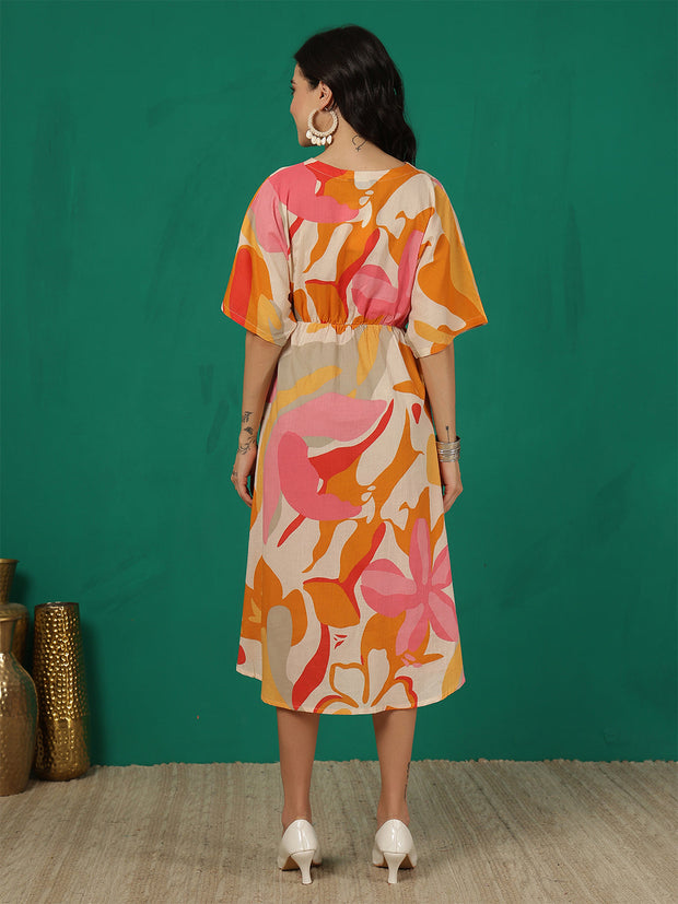 Multicolor Printed Dress for Women