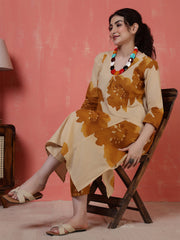 Beige Floral Printed Co-Ord Set for Women