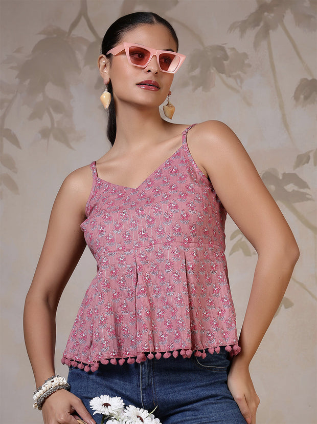 Women Mauve Printed Top