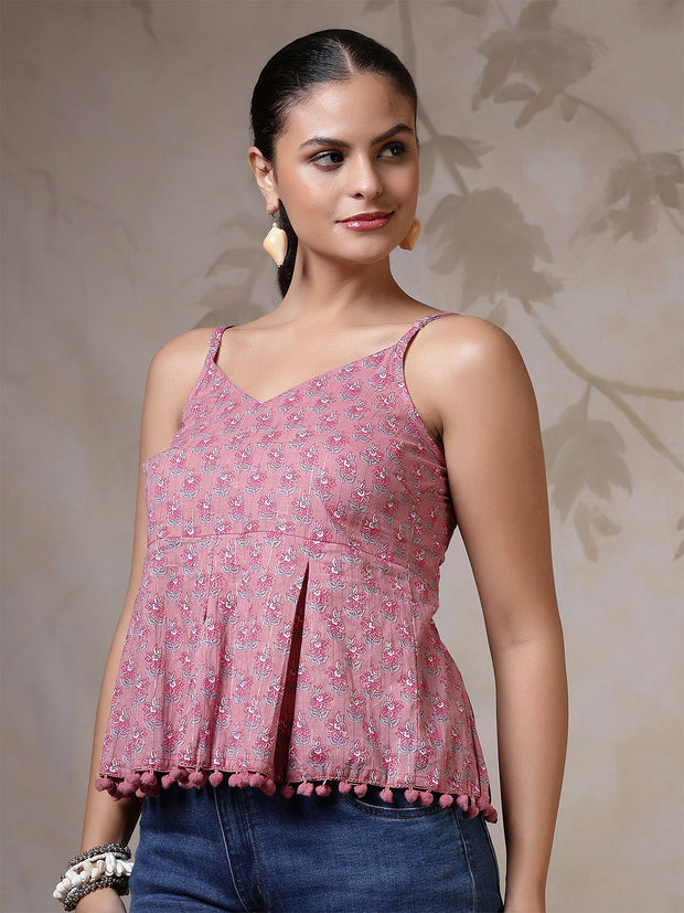Women Mauve Printed Top