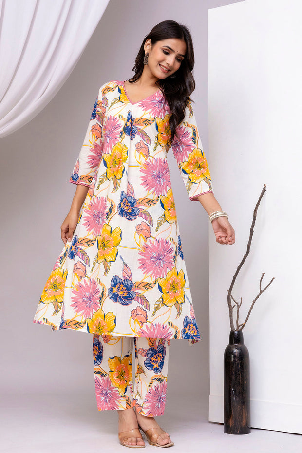 Multicolor Floral Printed Co-Ord Set for Women