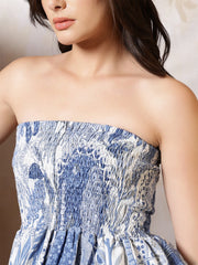 Women Blue Printed Top
