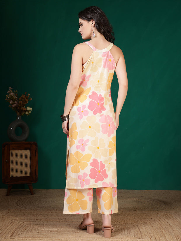 Women Multicolor Floral Printed Two Piece Kurta Set