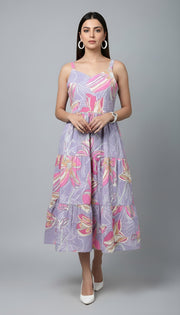 Multicolor Printed Dress for Women