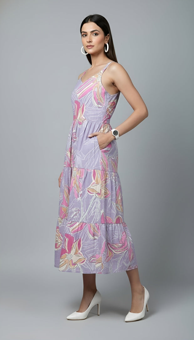 Multicolor Printed Dress for Women