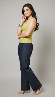 Women Lime Green Printed Top