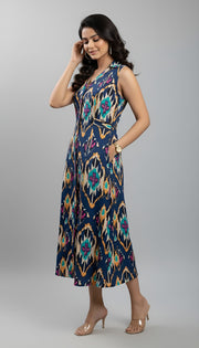 Multicolor Printed Dress for Women