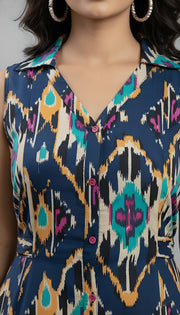 Multicolor Printed Dress for Women